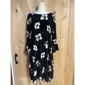 Tommy Hilfiger | Floral Jersey Bell Sleeve A Line Dress | Size 12